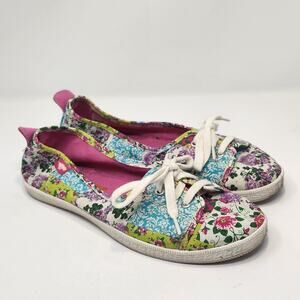 Rocket Dog Floral Print Fabric Slip On Sneakers Casual Shoes Women Size 7.5 M